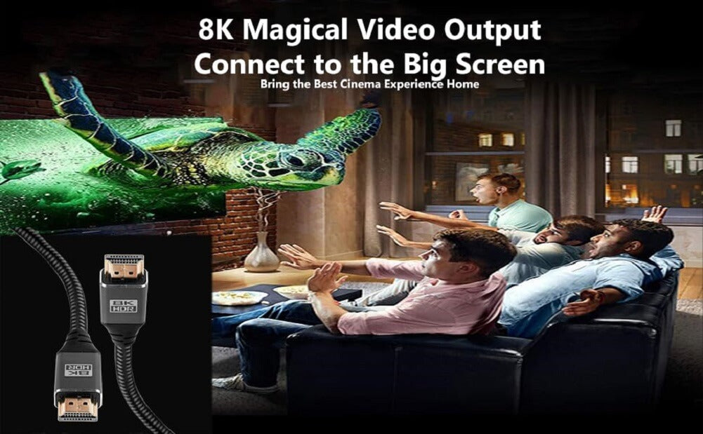 IBRA 2.1 HDMI Cable 8K Ultra High-Speed 48Gbps Lead Supports 8K/4K 4320p 1M - Imported from UK