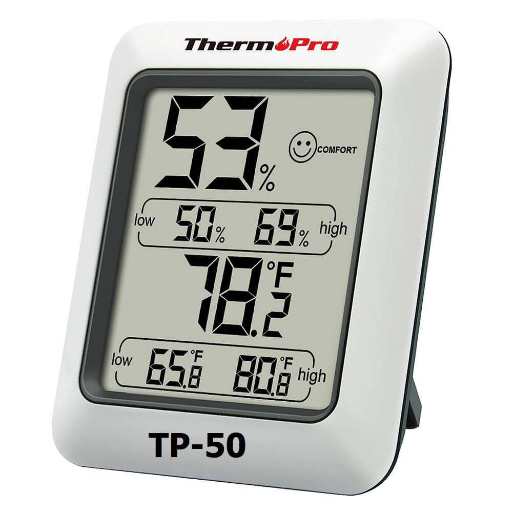 ThermoPro TP50 Digital Hygrometer Indoor Thermometer & Humidity Gauge with Air Comfort Indicator - Imported from UK