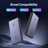 UGREEN 8K Displayport KVM Switch DP 1.4 with 4 USB 3.0 Ports (3 USB-A + 1 USB-C) Support 8K@60Hz 4K@240Hz Share 1 Monitor Keyboard Mouse USB C Hard Drive Printer, with 2 DP Cables, 2 USB A to C Cables, 5Gbps Fast Speed - Imported from UK