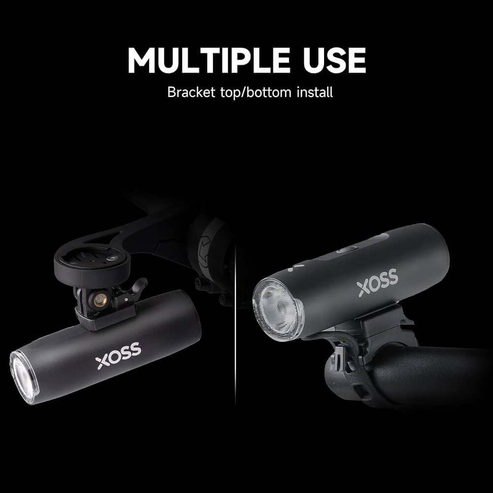 XOSS XL800 Bike Headlight, Aluminum, USB-C Rechargeable, Waterproof, 800 Lumens Bicycle Light with 5 Modes, Front Light Easy to Install for Road/Mountain Cycling - Imported from UK