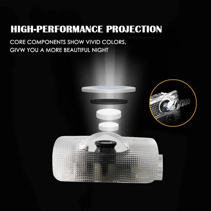 Car Door Ghost Shadow Welcome Light, 4 pcs Projector LED Logo Light for BMW Cars - Imported from UK
