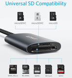 Anker USB-C SD 4.0 Card Reader PowerExpand+ 2-in-1 Memory Card Reader for SDXC, SDHC SD MMC RS-MMC Micro SDXC Micro SD Micro SDHC Card UHS-II & UHS-I Cards - Imported from UK