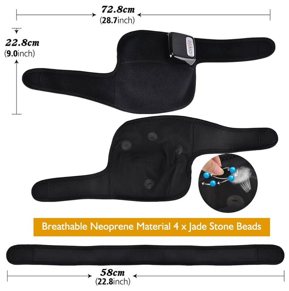 POSSESSORS teach Heated Knee Massager, 12W Electric Heating Knee Massager Far Infrared Joint Brace Support for Muscles Arthritis Sports Injury Pain Relief - Imported from UK