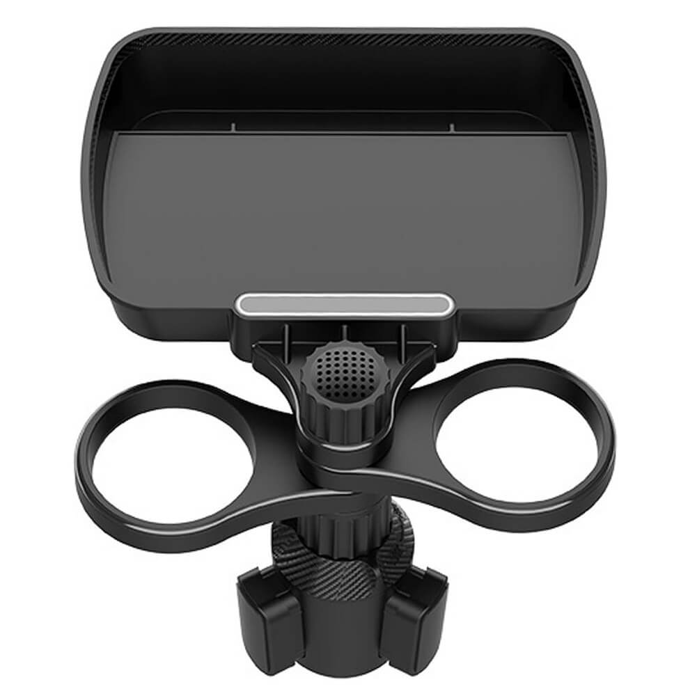 Multifunctional Car Cup Holder Tray with Swivel Base, 360° Adjustable Car Cup Holder Food Tray for Dining, Work & Travel (Container Product Without Box) - Imported from UK