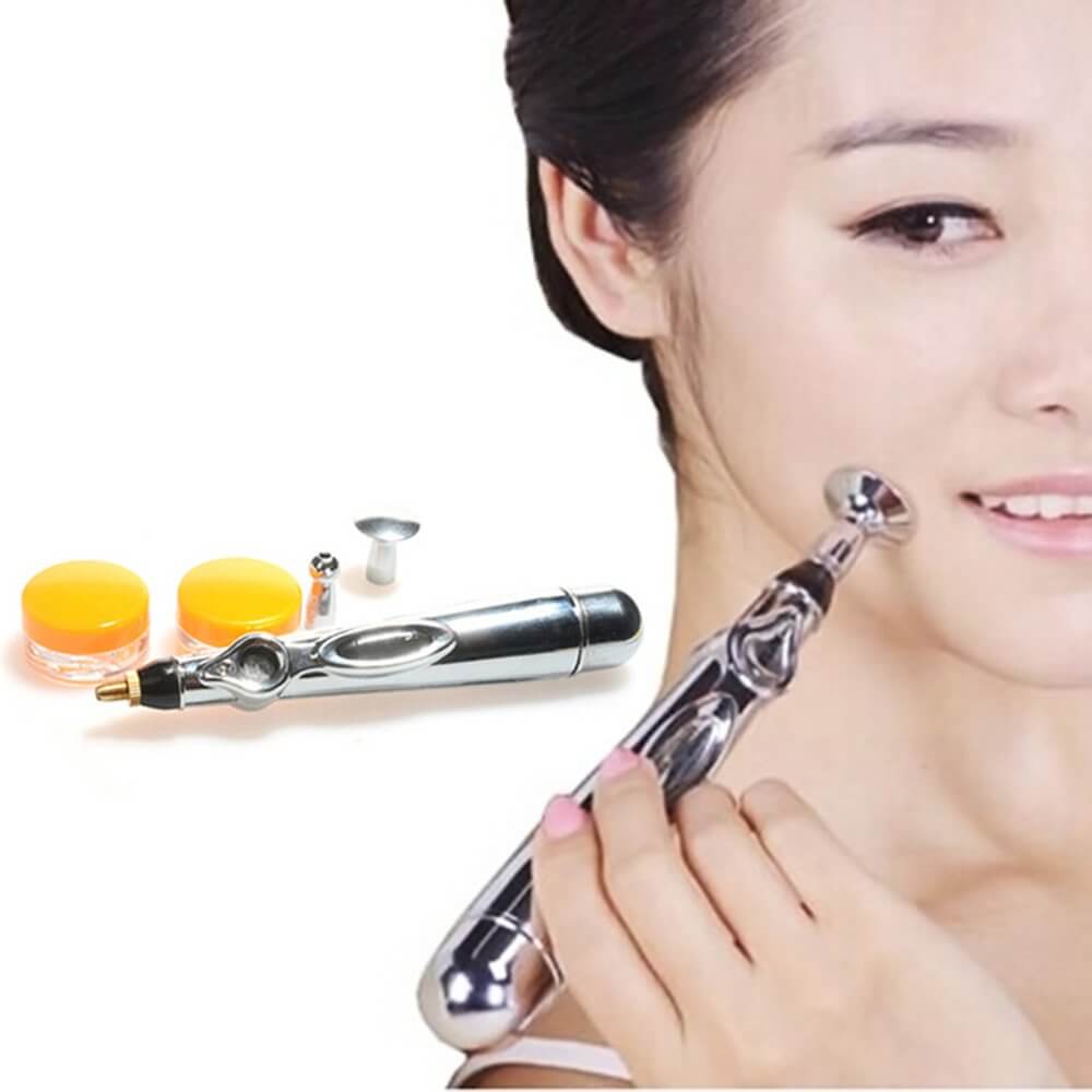 Meridian Energy Acupuncture Pen for Pain Relief, Acupoint Stimulation Meridians Therapy Massage Pen with 3 Replaceable Heads & 9 Levels - Imported from UK