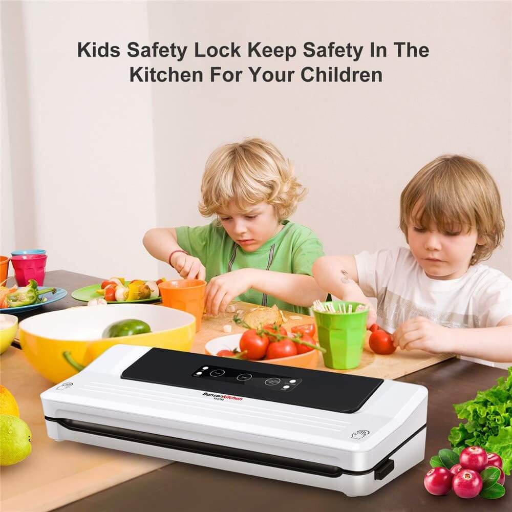 Bonsenkitchen Vacuum Sealer Food Sealing Machine with Dry/Moist Function - Imported from UK