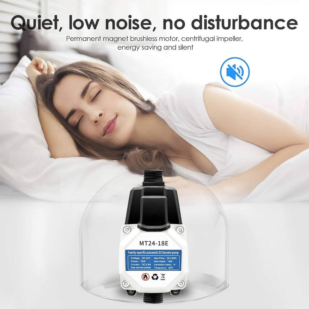 Water Pressure Booster Pump, 24V 75W 18.5PSI, 6.6GPM  Industrial Booster Pump for Irrigation, Shower, Bathroom, Sprinkler Faucet & More - Imported from UK
