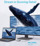 Anker PowerExpand+ 7-in-1 USB-C PD Media Hub with 4K HDMI 100W Power Delivery USB-C & 2 USB-A 5 Gbps Data Port microSD / SD Card Reader - Imported from UK