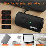Deilin Bicycle Light Set, Up to 70 Lux, Osram LED Bicycle Light, USB Rechargeable, IPX5 Waterproof Front & Rear Bicycle Light Set - Imported from UK