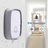 TECKNET Wireless Doorbell (2 Receivers 1 Transmitter), Waterproof Door Bell with 36 Melodies 4 Volume Levels 1000ft Range LED Indicator for Home Classroom Office & More - Imported from UK