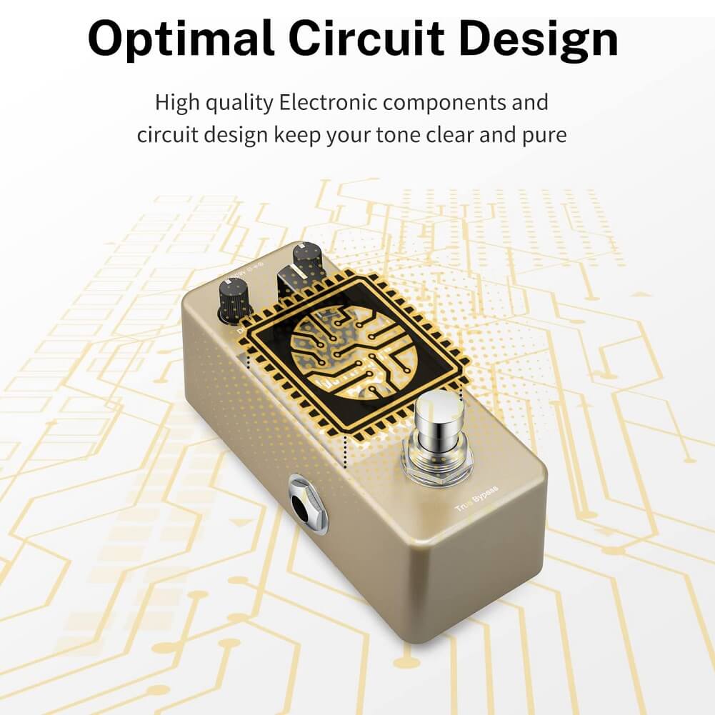 Donner Golden Tremolo Guitar Pedal, Analog Tremolo Effect Pedal for Electric Guitar & Bass, True Bypass - Imported from UK