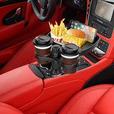 Multifunctional Car Cup Holder Tray with Swivel Base, 360° Adjustable Car Cup Holder Food Tray for Dining, Work & Travel (Container Product Without Box) - Imported from UK