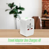 Universal Travel Adapter, All-in-One Multi Socket Wall Charger Adapter with LED Indicator, Lock/Unlock Button - Imported from UK