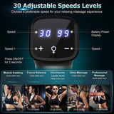 Nanssigy Muscle Massage Gun with 6 Heads, 30 Adjustable Speeds, LED Indicator & 2600mAh Battery, Deep Tissue Powerful Percussion Massager, Portable Fascia Gun for Relieving Muscle Pain & Stiffness - Imported from UK