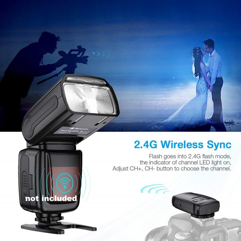 Wireless Flash Trigger Transmitter 2.4G for Canon Nikon Panasonic Olympus Pentax Digital Cameras with Standard Hot Shoe - Imported from UK
