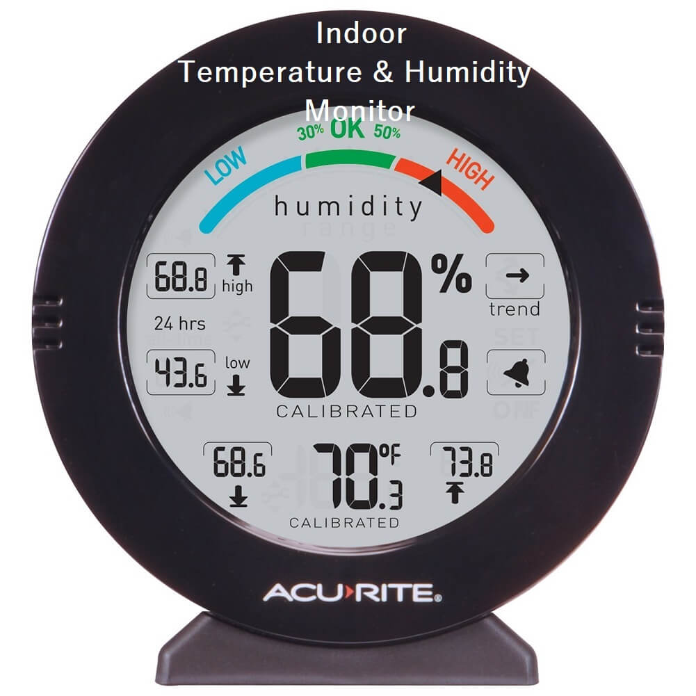 AcuRite Pro Accuracy Indoor Temperature and Humidity Monitor with Alarms (Container Product Without Box) - Imported from UK