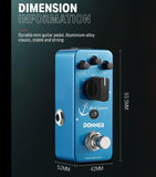 Donner Mod Square Guitar Effect Modulation Pedal, Chorus Phaser Tremolo Flanger Rotary Vibrato 7 Modulation Modes, True Bypass - Imported from UK