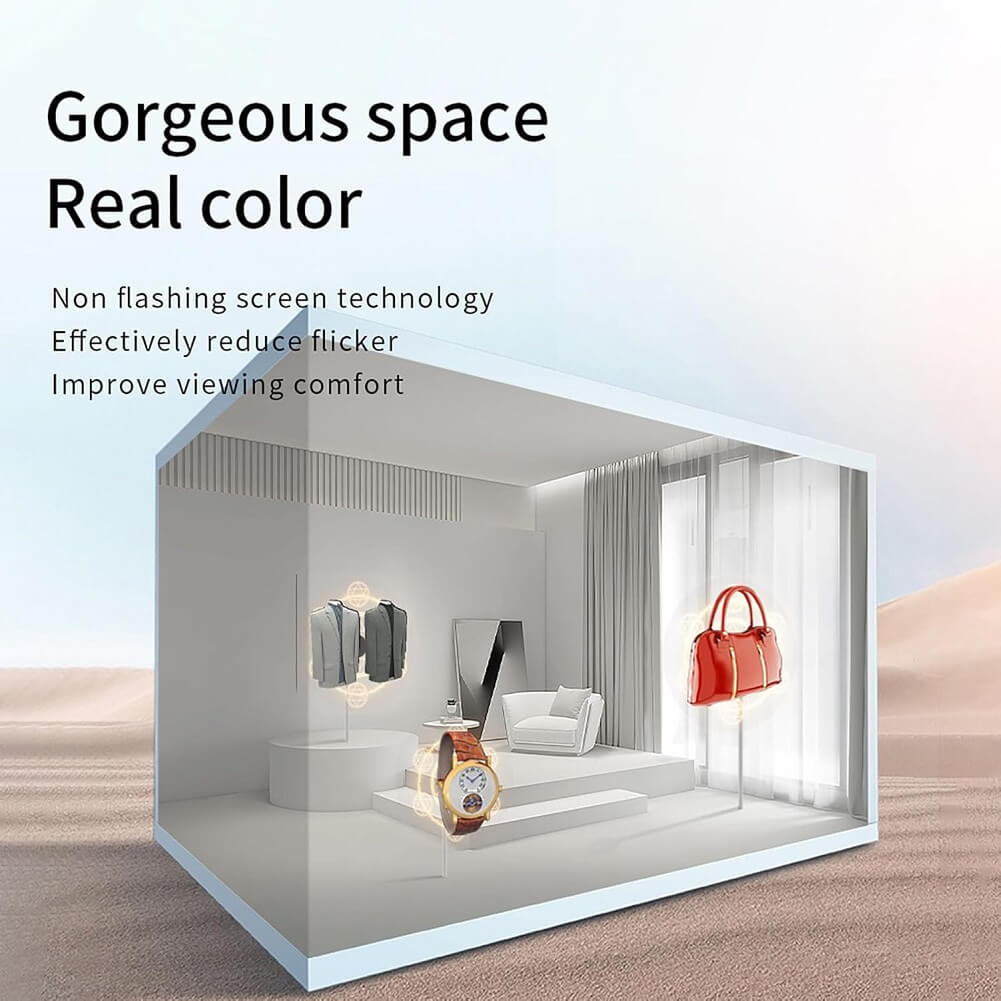 3D Holographic Advertising WiFi Fan Projector, 1532 Lamp Beads 6 Leaves & 115cm Hi-Resolution Hologram Air Imaging Rotating Suspension, Ideal for Advertising Displayer Business/Shop/Party/Events/Malls & Exhibitions,(iOS Supported)- Imported from UK