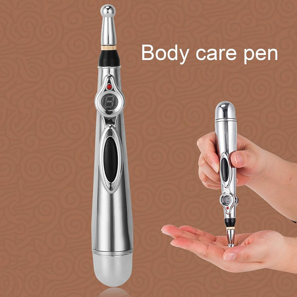 Meridian Energy Acupuncture Pen for Pain Relief, Acupoint Stimulation Meridians Therapy Massage Pen with 3 Replaceable Heads & 9 Levels - Imported from UK