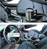 MOSANDON 12V Car Heated Travel Mug, 450ml Stainless Steel Electric Cup Insulated Heated Thermos Mug - Imported from UK