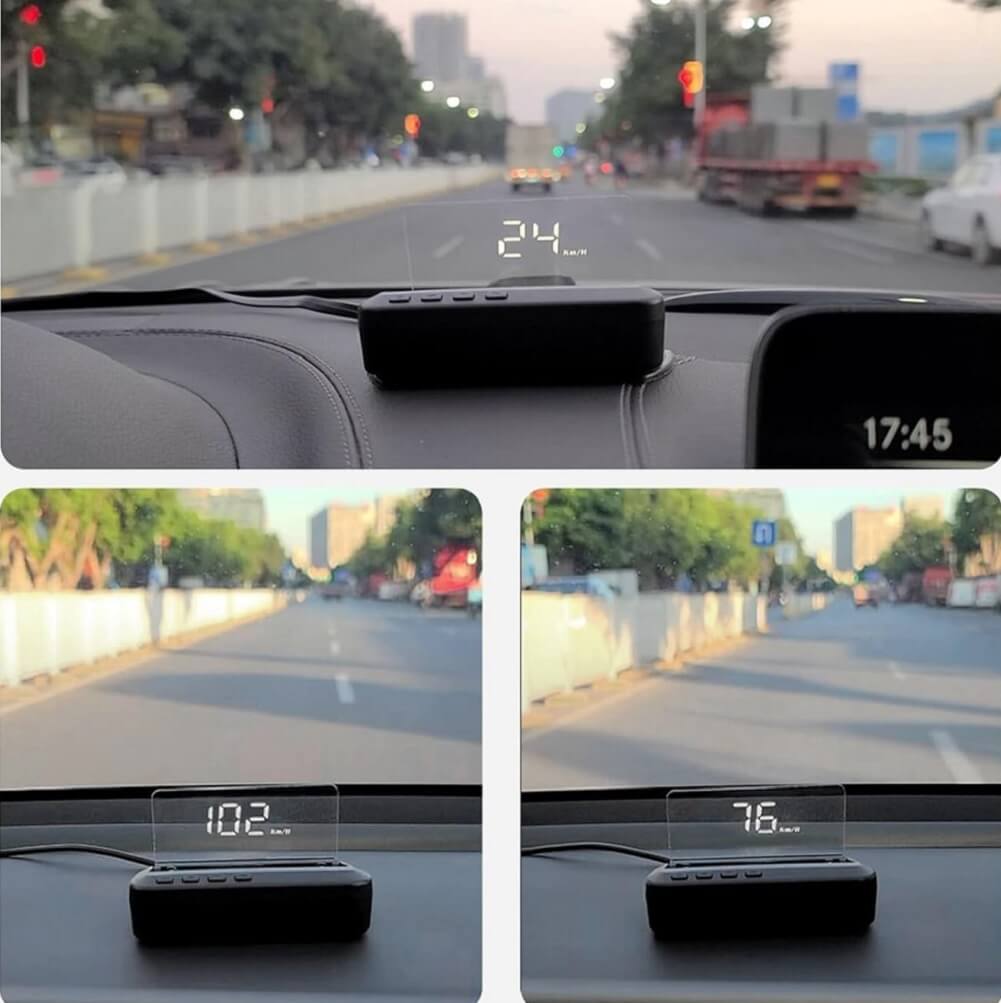 Car HUD Head up Display, G100 OBD GPS Car Electronics Projector Display, 3" Screen with Speed & Direction of Travel Information, Digital Car Speedometer Accessories For All Car/Vehicle - Imported from UK