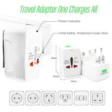 Universal Travel Adapter, All-in-One Multi Socket Wall Charger Adapter with LED Indicator, Lock/Unlock Button - Imported from UK