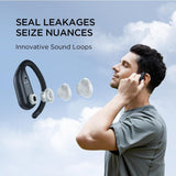 1MORE Fit Open Earbuds S50, Bluetooth 5.3 Wireless Earbuds with Long Battery Life IPX7 Water Resistance & Comfortable Fit for Running, Working Out & Even Everyday Use (Black & White) - Imported from UK