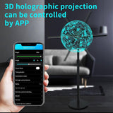 3D Holographic Advertising WiFi Fan Projector, 1532 Lamp Beads 6 Leaves & 115cm Hi-Resolution Hologram Air Imaging Rotating Suspension, Ideal for Advertising Displayer Business/Shop/Party/Events/Malls & Exhibitions,(iOS Supported)- Imported from UK