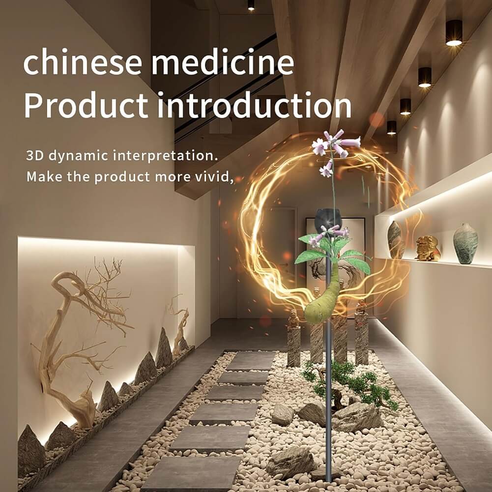 3D Holographic Advertising WiFi Fan Projector, 1532 Lamp Beads 6 Leaves & 115cm Hi-Resolution Hologram Air Imaging Rotating Suspension, Ideal for Advertising Displayer Business/Shop/Party/Events/Malls & Exhibitions,(iOS Supported)- Imported from UK