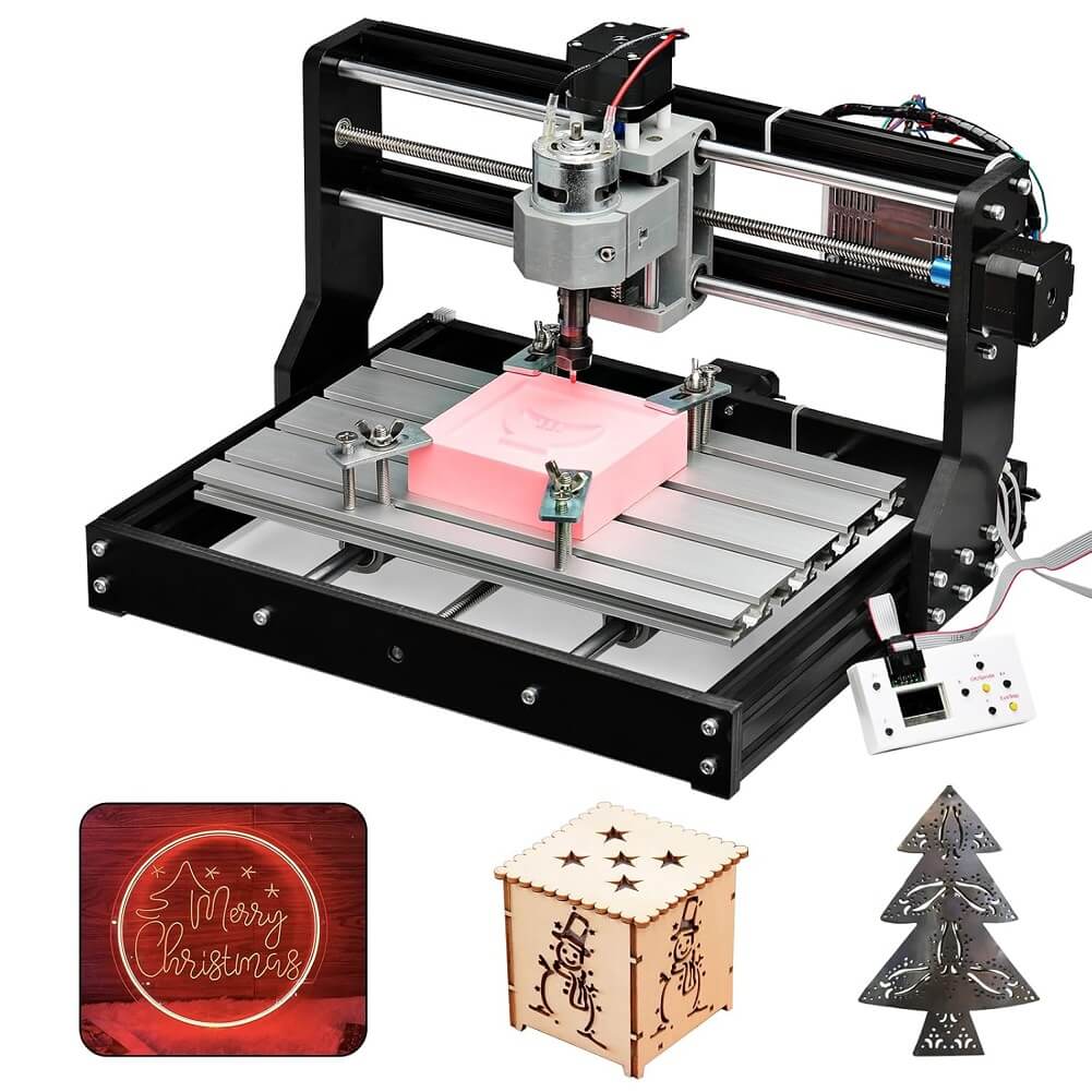 SainSmart Genmitsu CNC 3018-PRO Router Kit GRBL Control 3 Axis Plastic Acrylic PCB PVC Wood Carving Milling Engraving Machine, XYZ Working Area 300x180x45mm - Imported from UK
