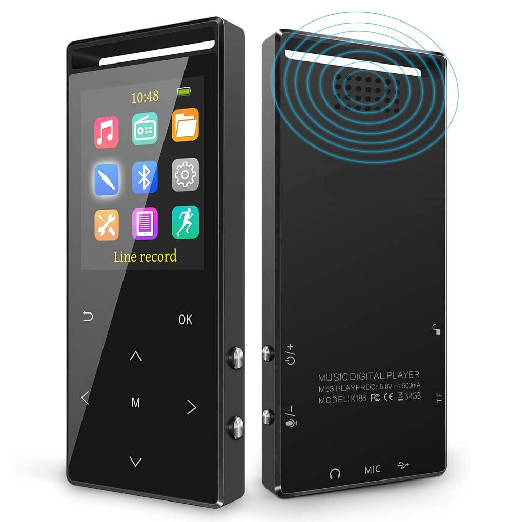 Newiy Start K188 Bluetooth MP3 Digital Music Player, 8GB Hi-Fi Lossless Sound Music Player with FM Radio, Voice Recorder, Date & Time Function, TF Card Supported - Imported from UK