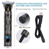 CANEOCANE Hair Clippers Beard Trimmer for Men, Professional Rechargeable Hair Cutting Shavers, Gapless T-Blade Trimmer with LCD Display - Imported from UK