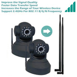 TECHTOO 9dBi WiFi Antenna, 2.4Ghz Wireless Networking Device with SMA Male (SMA-Plug) Connector Compatible W/Foscam Anran Haloview IP Camera & Other Wireless Security Camera Antenna, (Pack of 2) - Imported from UK