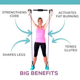 Summers GymMagic Resistance Bands Workout Fitness Exercises, Pilates Bar Yoga Stick Home Training Exercise Trainer, Full Body Toning Band - (Container Product Without Box) - Imported from UK