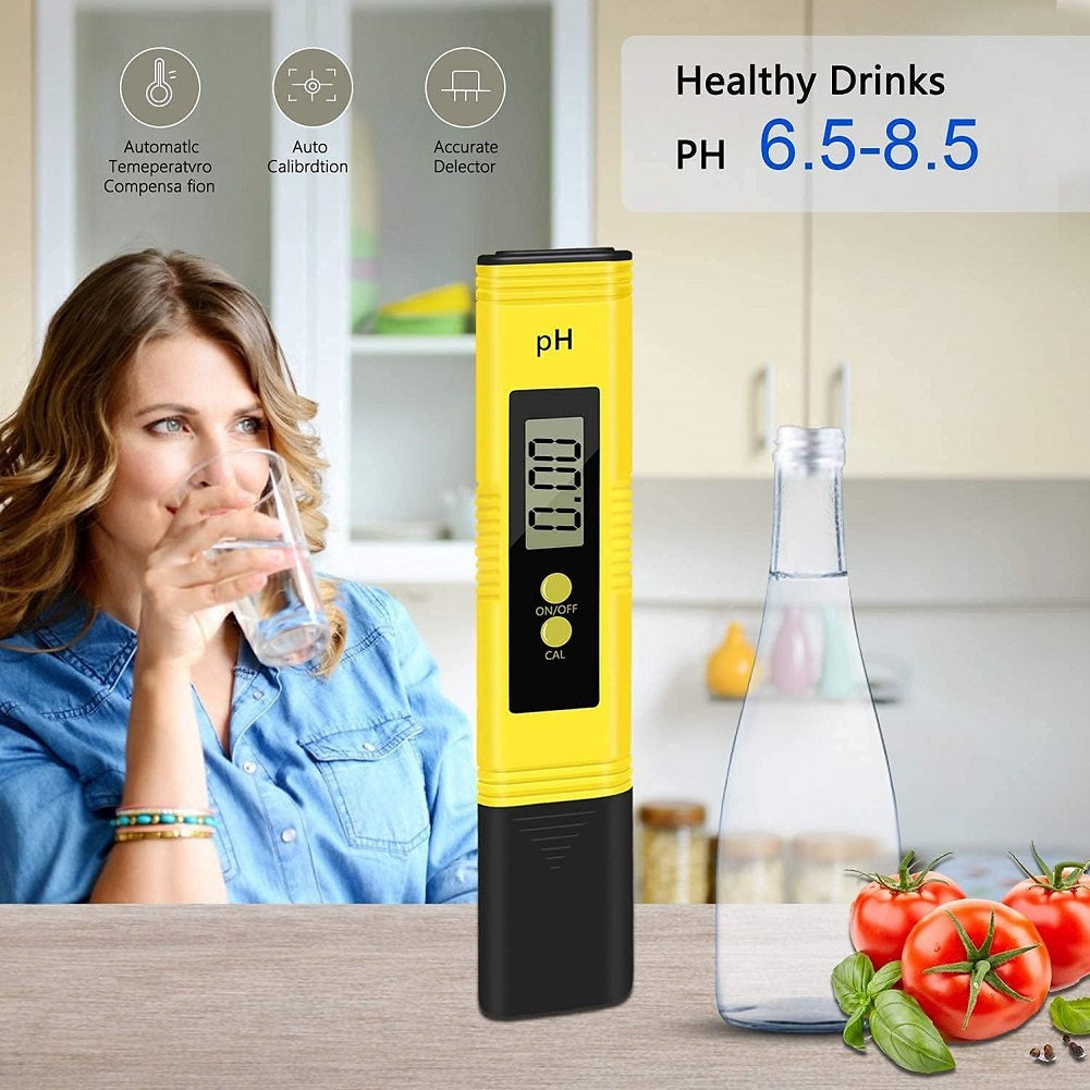 PH Meter 0-14 PH Measurement Range PH Tester, Suitable for Accurate Testing of Drinking Water, Aquariums, Swimming Pools, Hydroponics & More - Imported from UK