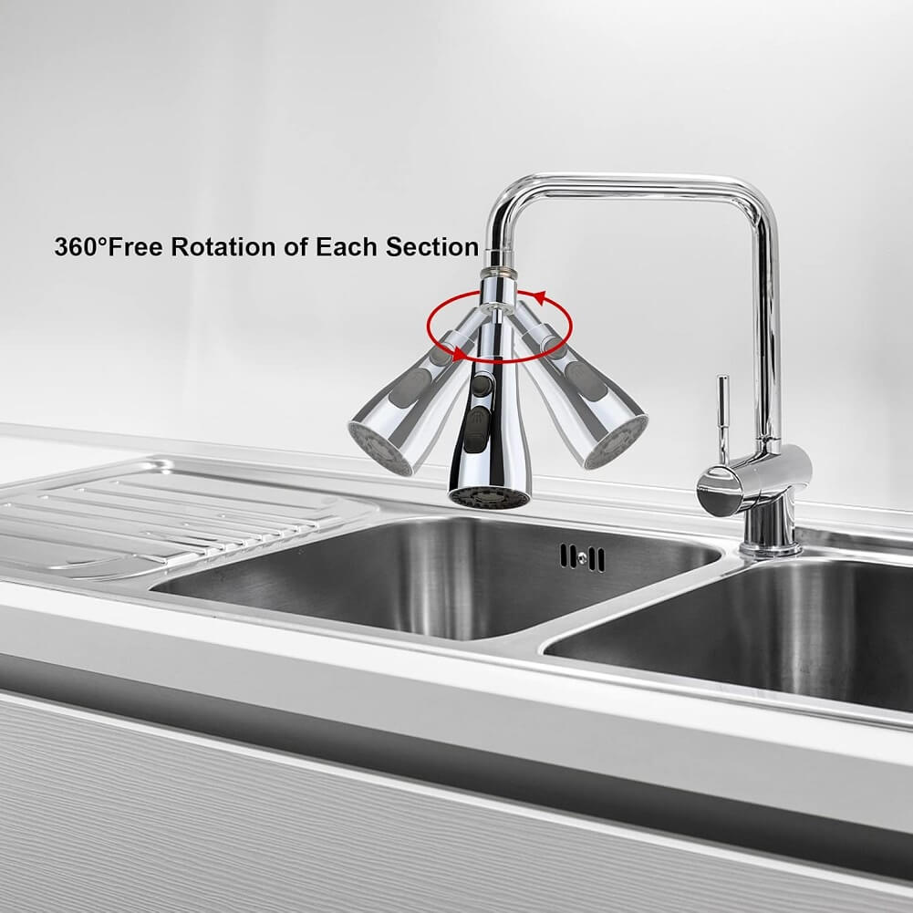 Faucet Splash Head, Rotating Tap Aerator, Tap Extension Attachment for Kitchen & Bathroom - Imported from UK