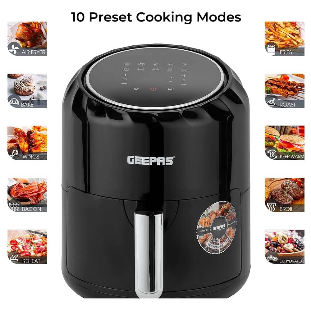 Geepas Digital Air Fryer Touch Screen 1400W 3.5L - Imported from UK