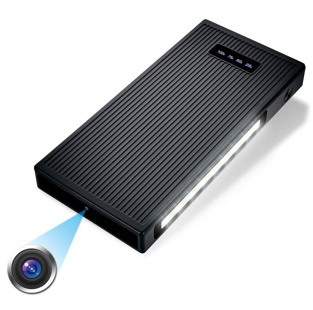 Igzyz 10000mAh Portable Security Spy Hidden Camera Power Bank, 1080P Full HD Night Vision Spy Cam, Motion Detection for Indoor/Outdoor (Includes 32GB SD Card) - Imported from UK