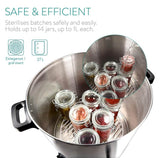 Navaris 27L Stainless Steel 1800W Preserving Kettle with Mulled Wine Function, Including Thermostat & Timer up to 120m, Temperature from 30-100°C With Thermostat Tap - imported from UK