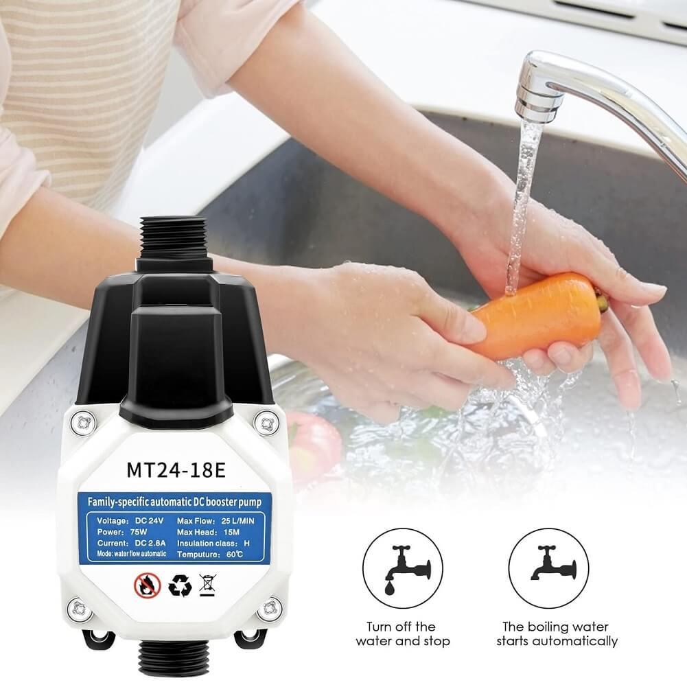 Water Pressure Booster Pump, 24V 75W 18.5PSI, 6.6GPM  Industrial Booster Pump for Irrigation, Shower, Bathroom, Sprinkler Faucet & More - Imported from UK