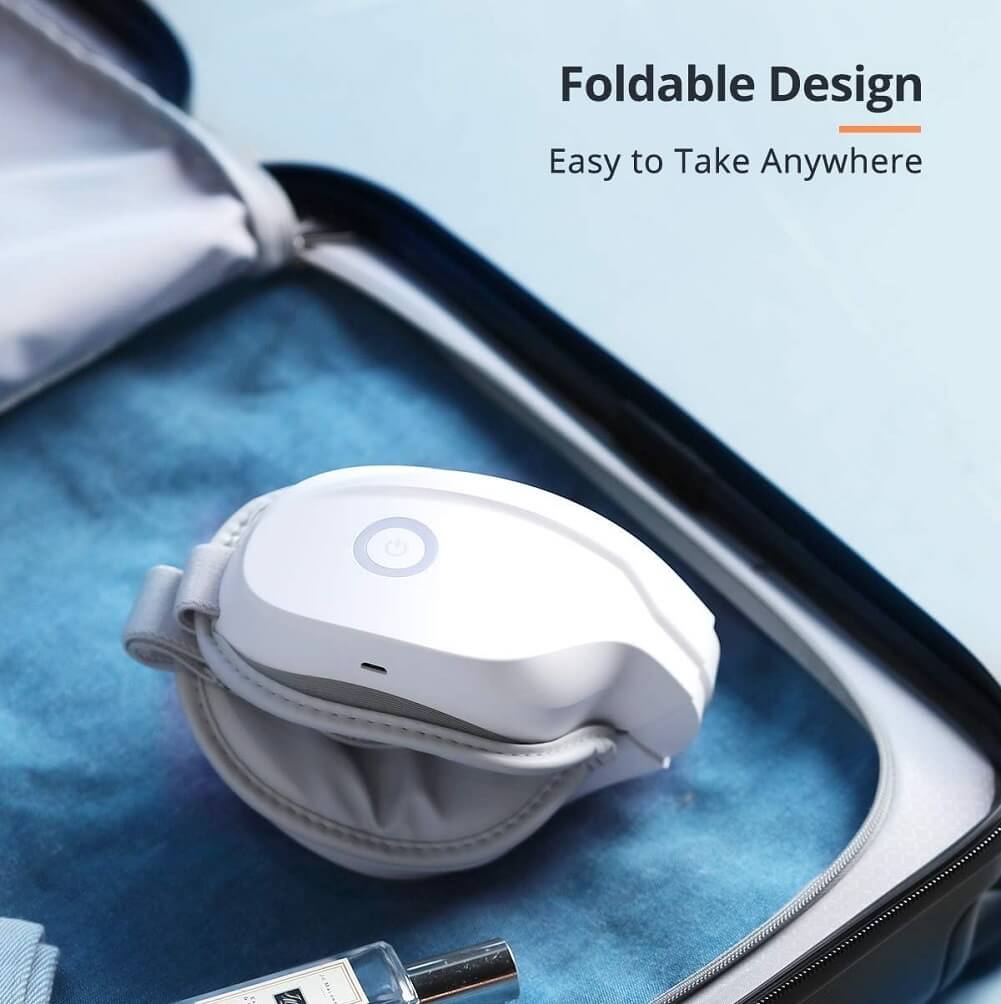 Latumab Eye Massager with Heat, Bluetooth Music Heated Massager for Migraines, Relax & Reduce Eye Strain Dark Circles & More - Imported from UK
