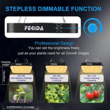FECiDA 120W Dimmable Grow Tent Light UV-IR Included Ideal Full Spectrum LED for Indoor Plants Daisy Chain Function & Quiet Build-in Fan - Imported from UK