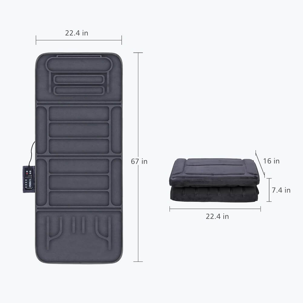 Anko Full Body Massage Mat, Massage Pad with 10 Vibration Motors, Back Massager Pad with Heat (Container Product without Box) - Imported from UK
