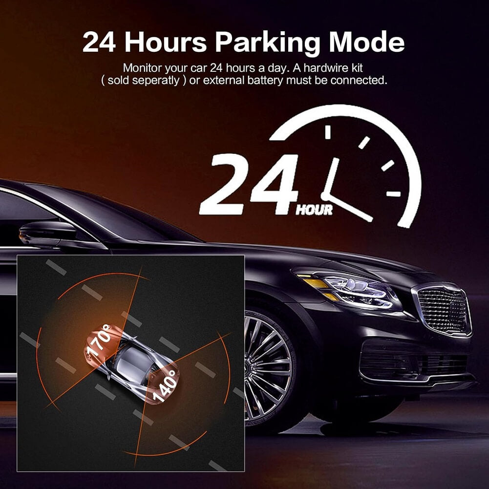 VVCAR 12" UHD 4K Mirror Dash Cam, Smart Touch Screen Rear View Mirror Camera Supports Zoom in Night Vision Parking Mode & Park Assist, w/1080P Back Up Camera, Free 32GB Card & GPS - Imported from UK