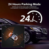 VVCAR 12" UHD 4K Mirror Dash Cam, Smart Touch Screen Rear View Mirror Camera Supports Zoom in Night Vision Parking Mode & Park Assist, w/1080P Back Up Camera, Free 32GB Card & GPS - Imported from UK