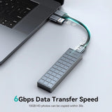 Yottamaster M.2 SATA SSD Enclosure, USB3.1 Gen1 6Gbps High Speed Transfer, Aluminum M.2 SSD External Enclosure - Imported from UK