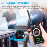 K18 Professional Anti Spy RF Detector, Wireless Bug Detector, Signal for Spy Camera, Laser Lens, GSM Listening Device Finder, Radar Radio Scanner, Wireless Signal Alarm - Imported from UK