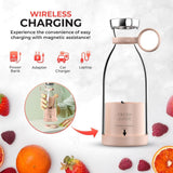 Portable Mini Blender, 350ml 1400mAh USB Rechargeable Multifunctional Personal Juicer Cup for Making Fruit Juice, Milkshakes & Smoothies for Travel, Office, Gym with Extra 1 Blender - Imported from UK