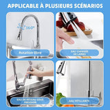 Nasml Pull Down Kitchen Faucet, 3-Function Pull Out Spray Head, Rotatable Anti -Splash Faucet for Kitchen - Imported from UK