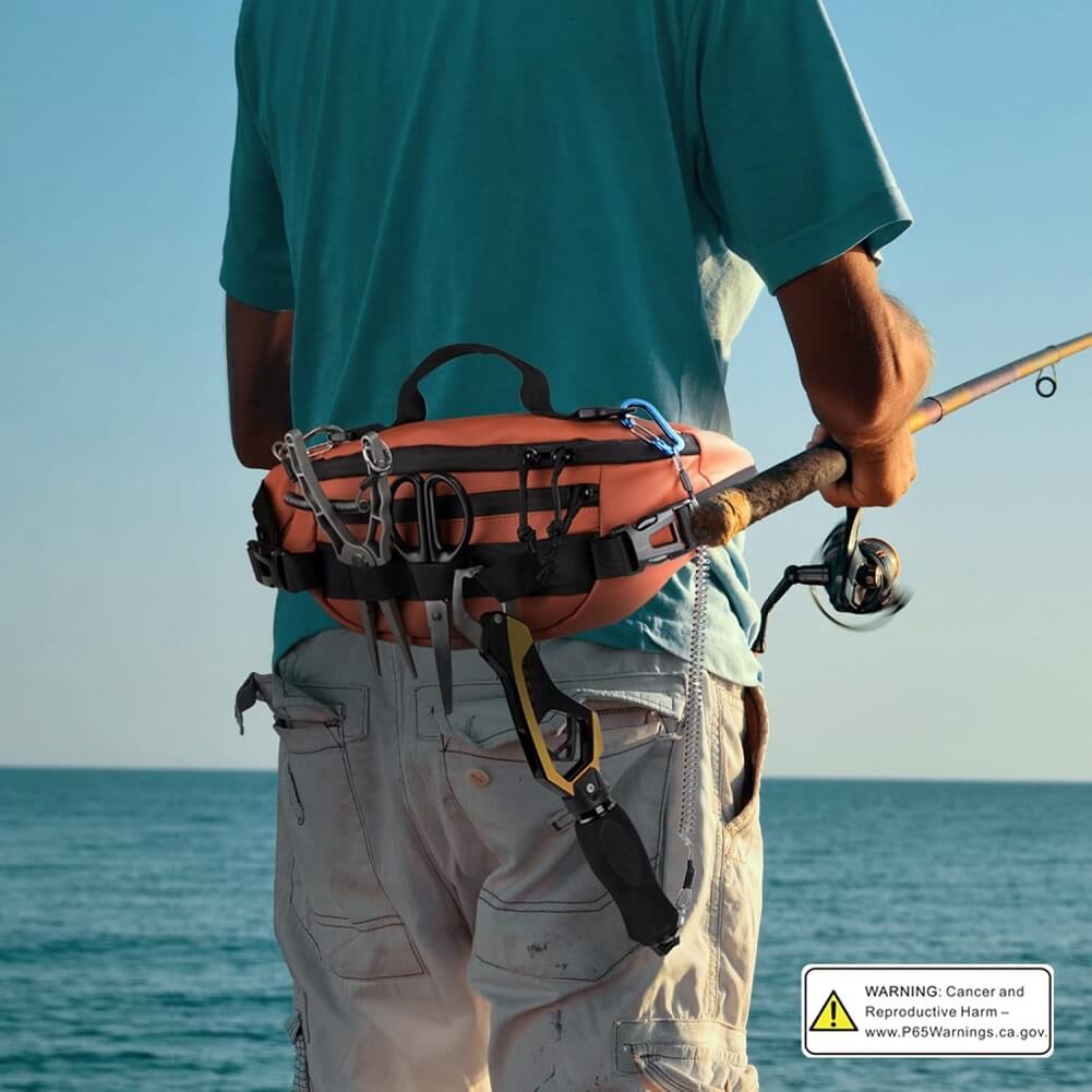 Exquisite Fishing Waist Bag Portable Waterproof Tackle Sling Bag For Outdoor Activities - Imported from UK